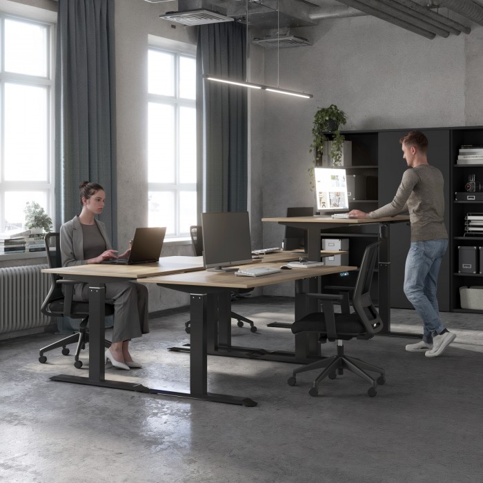 Schreibtisch mit Höhenverstellung Elevia