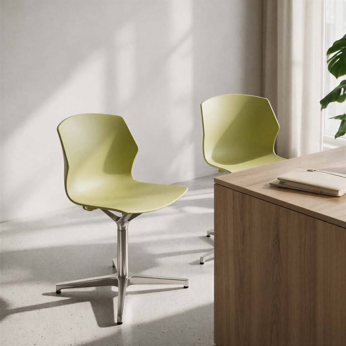 Minimalistisches Büro mit Stuhl Natalia Cruz