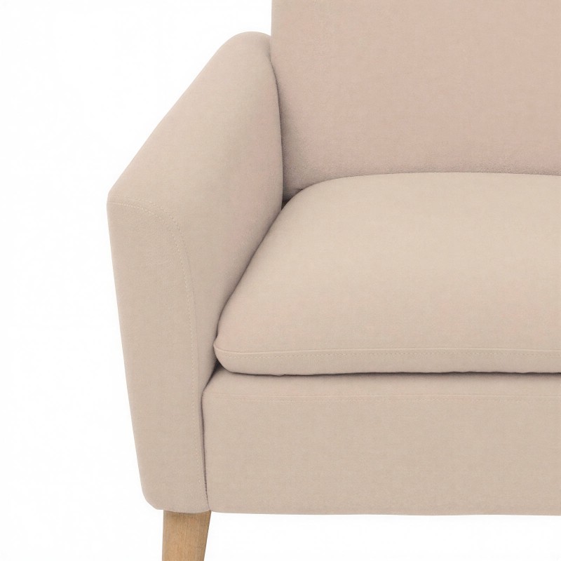 Bürosofa Lea sandfarben Seitenansicht