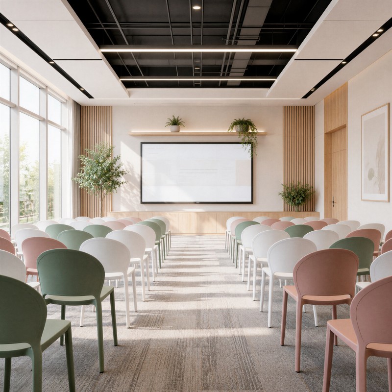 Vera-Stühle in einem Konferenzraum