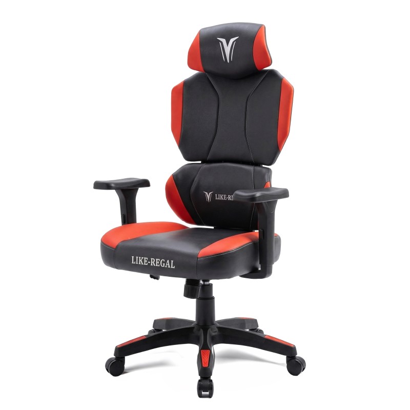 Gamingstuhl rot-schwarz Nova Plus Dreiviertelansicht