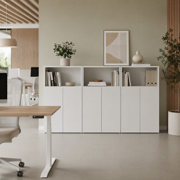 Büroregal Chronos Kombi Push Weiß Ambiente