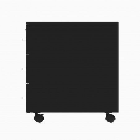 Schubladenschrank Omega schwarz Seitenansicht