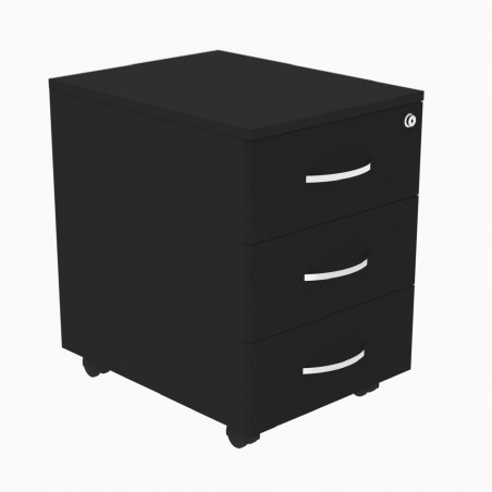 Schubladenschrank Omega schwarz aus Holz