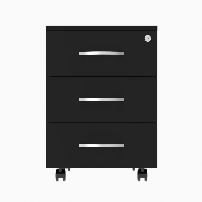 Schubladenschrank Omega schwarz Holz