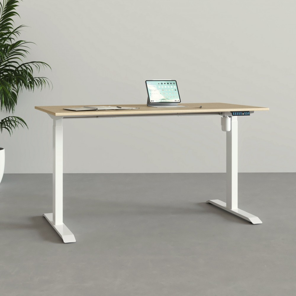 Schreibtisch Elevia in Weiß und Eiche Schreibtisch Elevia in Weiß und Eiche